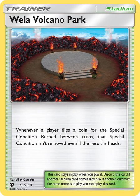 Wela Volcano Park - Dragon Majesty Pokémon trading card