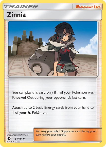 Zinnia - Dragon Majesty Pokémon trading card