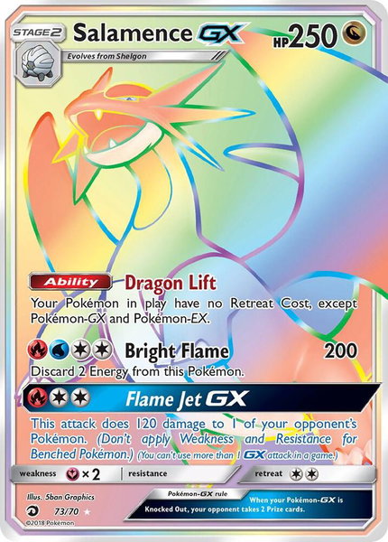 Salamence GX (Secret) - Dragon Majesty Pokémon trading card