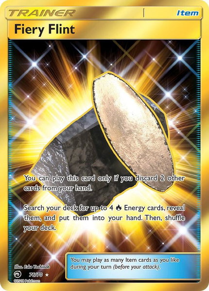Fiery Flint (Secret) - Dragon Majesty Pokémon trading card