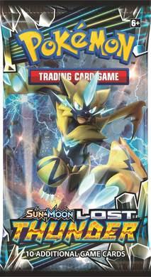 Lost Thunder Booster Pack trading card from SM - Lost Thunder Lost Thunder Booster Pack - SM - Lost Thunder Pokémon trading card