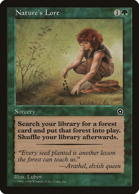 Nature's Lore - Portal Second Age Magic: The Gathering trading card