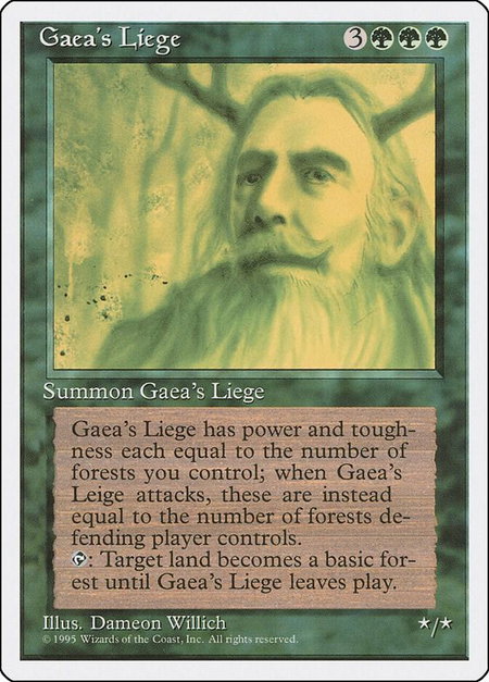 Gaea's Liege - Fourth Edition Magic: The Gathering trading card