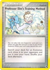 Professor Elm's Training Method (2006-2007) - Professor Program Promos (PPP) #79/101 - Promo Pokémon Trading Card