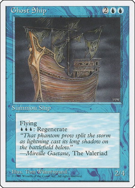 Ghost Ship trading card from Fourth Edition Ghost Ship - Fourth Edition Magic: The Gathering trading card