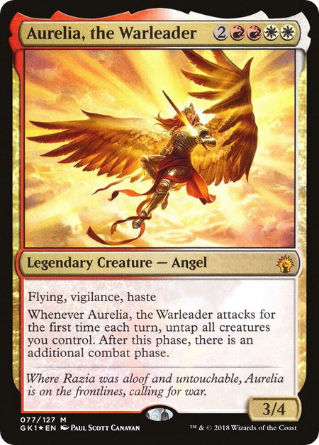 Aurelia, the Warleader - Guilds of Ravnica: Guild Kits Magic: The Gathering trading card