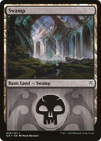 Swamp (025) - Guilds of Ravnica: Guild Kits (GR1) #25 - Land Magic: The Gathering Trading Card