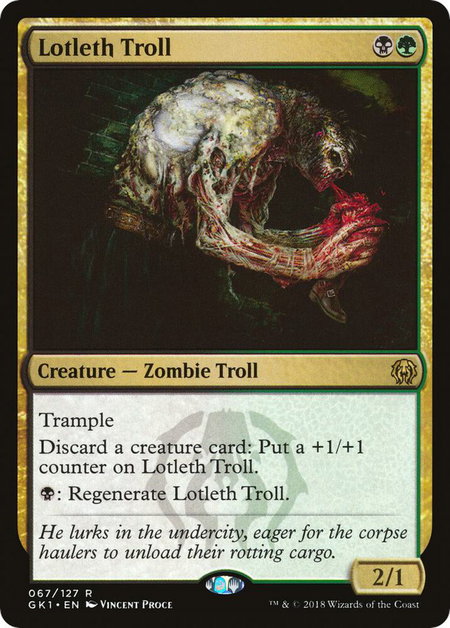 Lotleth Troll - Guilds of Ravnica: Guild Kits Magic: The Gathering trading card