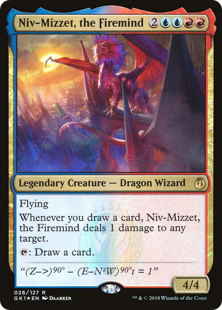 Niv-Mizzet, the Firemind - Guilds of Ravnica: Guild Kits Magic: The Gathering trading card