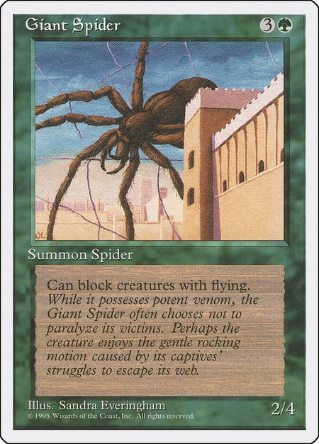 Giant Spider - Fourth Edition Magic: The Gathering trading card