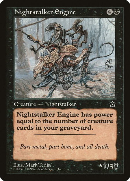 Nightstalker Engine - Portal Second Age Magic: The Gathering trading card