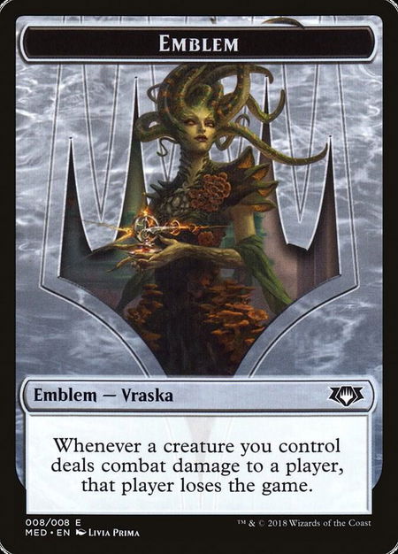 Emblem - Vraska, Golgari Queen trading card from Mythic Edition: Guilds of Ravnica Emblem - Vraska, Golgari Queen - Mythic Edition: Guilds of Ravnica Magic: The Gathering trading card