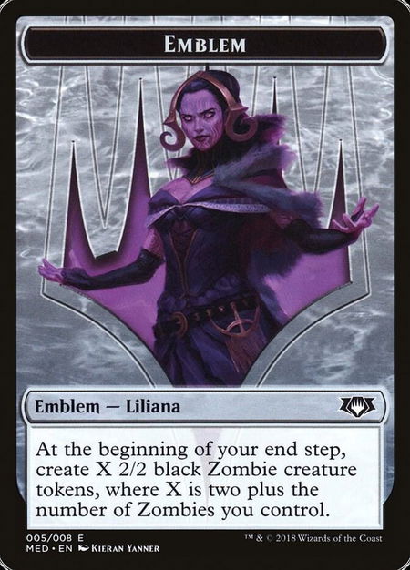 Emblem - Liliana, the Last Hope trading card from Mythic Edition: Guilds of Ravnica Emblem - Liliana, the Last Hope - Mythic Edition: Guilds of Ravnica Magic: The Gathering trading card