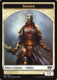 Soldier Token - Mythic Edition: Guilds of Ravnica (MED) #G1 - Token Magic: The Gathering Trading Card