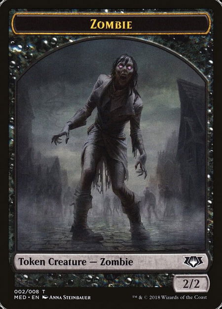 Zombie Token - Mythic Edition: Guilds of Ravnica Magic: The Gathering trading card