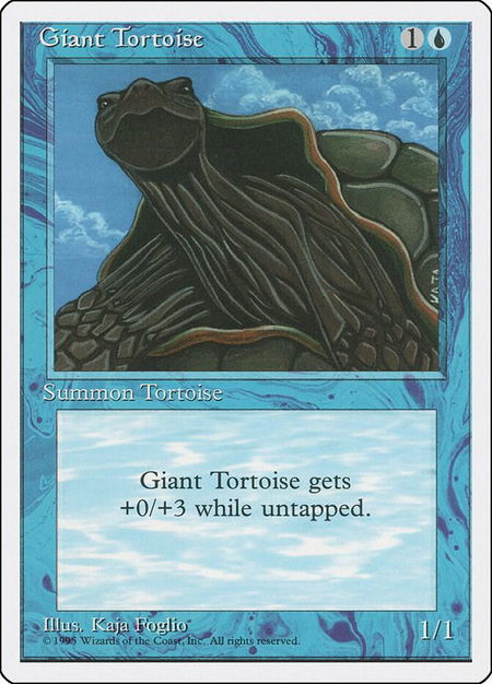 Giant Tortoise trading card from Fourth Edition Giant Tortoise - Fourth Edition Magic: The Gathering trading card