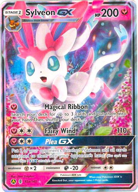 Sylveon GX - 92a/145 trading card from Alternate Art Promos Sylveon GX - 92a/145 - Alternate Art Promos Pokémon trading card