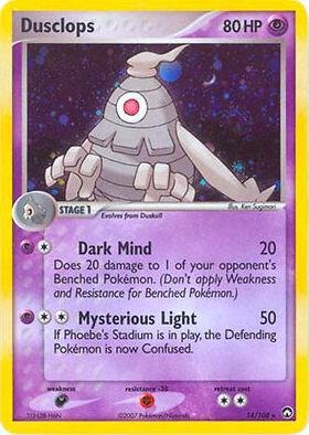 Dusclops - 14/108 (EX Power Keepers) trading card from Deck Exclusives Dusclops - 14/108 (EX Power Keepers) - Deck Exclusives Pokémon trading card