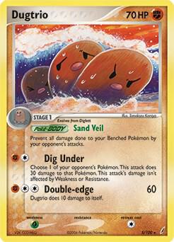 Dugtrio - 5/100 (EX Crystal Guardians) - Deck Exclusives Pokémon trading card