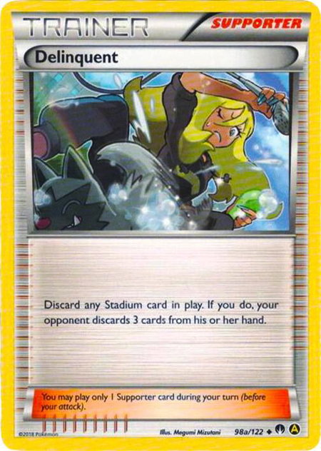 Delinquent - 98a/122 trading card from Alternate Art Promos Delinquent - 98a/122 - Alternate Art Promos Pokémon trading card