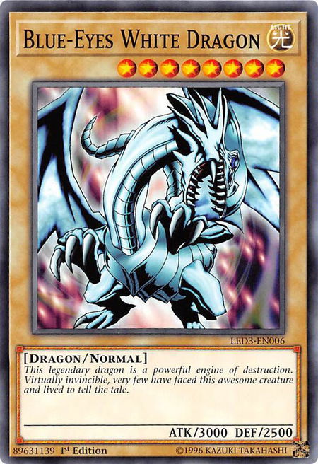 Blue-Eyes White Dragon - Legendary Duelists: White Dragon Abyss YuGiOh trading card