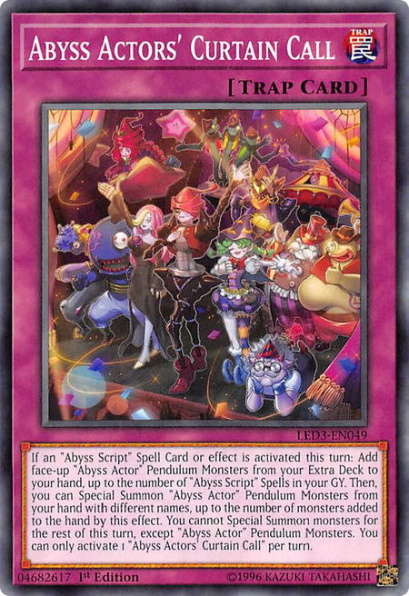 Abyss Actors' Curtain Call - Legendary Duelists: White Dragon Abyss YuGiOh trading card