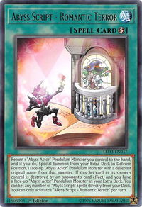 Abyss Script - Romantic Terror - Legendary Duelists: White Dragon Abyss (LED3) #LED3-EN047 - Rare YuGiOh Trading Card