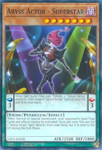 Abyss Actor - Superstar - Legendary Duelists: White Dragon Abyss (LED3) #LED3-EN050 - Common / Short Print YuGiOh Trading Card