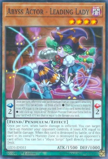 Abyss Actor - Leading Lady - Legendary Duelists: White Dragon Abyss YuGiOh trading card