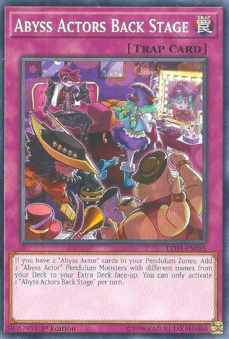 Abyss Actors Back Stage - Legendary Duelists: White Dragon Abyss YuGiOh trading card