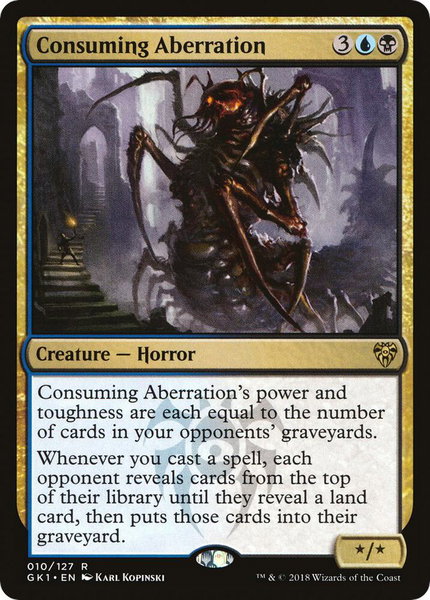 Consuming Aberration trading card from Guilds of Ravnica: Guild Kits Consuming Aberration - Guilds of Ravnica: Guild Kits Magic: The Gathering trading card