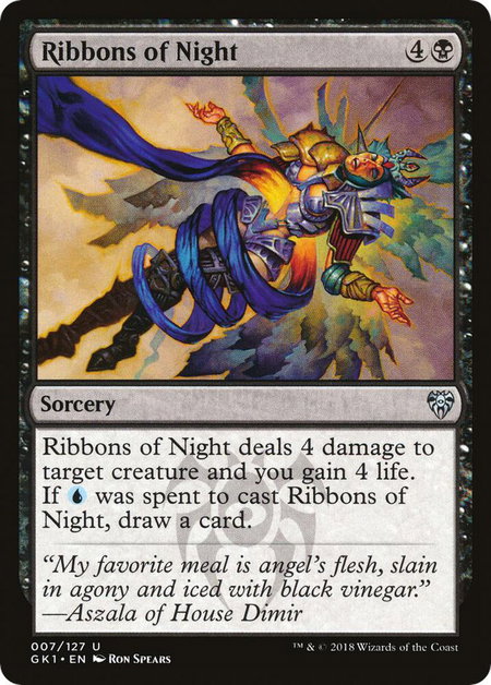 Ribbons of Night - Guilds of Ravnica: Guild Kits Magic: The Gathering trading card