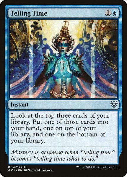 Telling Time trading card from Guilds of Ravnica: Guild Kits Telling Time - Guilds of Ravnica: Guild Kits Magic: The Gathering trading card
