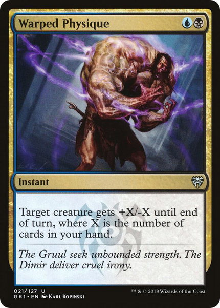 Warped Physique trading card from Guilds of Ravnica: Guild Kits Warped Physique - Guilds of Ravnica: Guild Kits Magic: The Gathering trading card