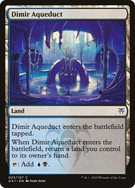 Dimir Aqueduct trading card from Guilds of Ravnica: Guild Kits Dimir Aqueduct - Guilds of Ravnica: Guild Kits Magic: The Gathering trading card