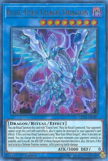 Blue-Eyes Chaos Dragon - Legendary Duelists: White Dragon Abyss YuGiOh trading card