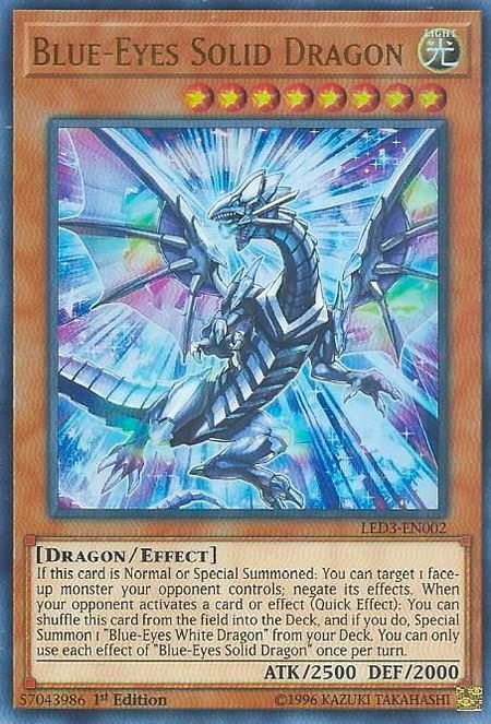 Blue-Eyes Solid Dragon - Legendary Duelists: White Dragon Abyss YuGiOh trading card