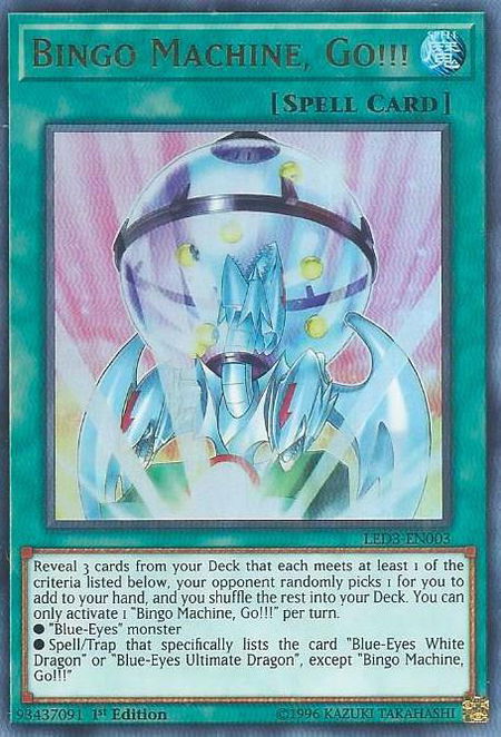Bingo Machine, Go!!! trading card from Legendary Duelists: White Dragon Abyss Bingo Machine, Go!!! - Legendary Duelists: White Dragon Abyss YuGiOh trading card