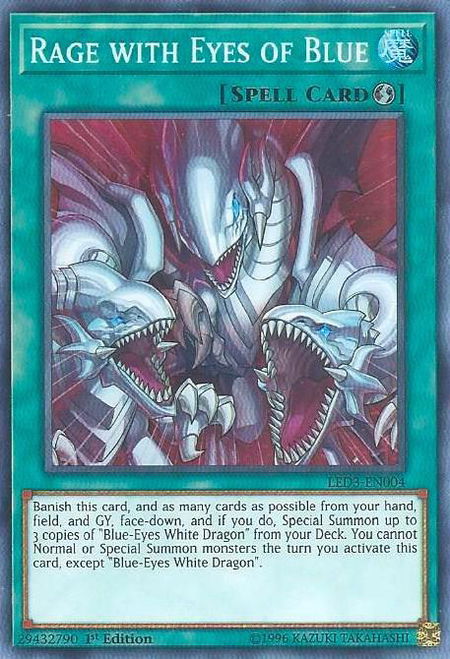 Rage with Eyes of Blue - Legendary Duelists: White Dragon Abyss YuGiOh trading card