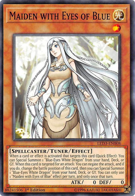 Maiden with Eyes of Blue - Legendary Duelists: White Dragon Abyss YuGiOh trading card