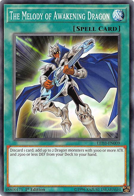 The Melody of Awakening Dragon - Legendary Duelists: White Dragon Abyss YuGiOh trading card