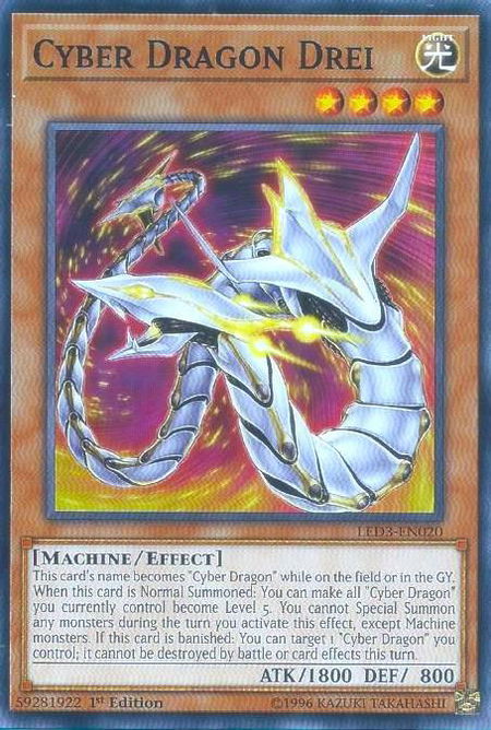 Cyber Dragon Drei - Legendary Duelists: White Dragon Abyss YuGiOh trading card