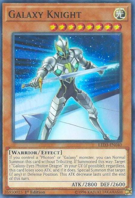 Galaxy Knight - Legendary Duelists: White Dragon Abyss YuGiOh trading card