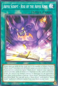 Abyss Script - Rise of the Abyss King - Legendary Duelists: White Dragon Abyss (LED3) #LED3-EN054 - Common / Short Print YuGiOh Trading Card