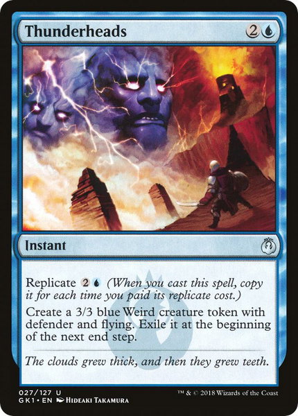 Thunderheads trading card from Guilds of Ravnica: Guild Kits Thunderheads - Guilds of Ravnica: Guild Kits Magic: The Gathering trading card