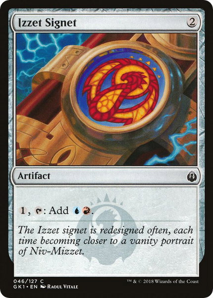 Izzet Signet trading card from Guilds of Ravnica: Guild Kits Izzet Signet - Guilds of Ravnica: Guild Kits Magic: The Gathering trading card
