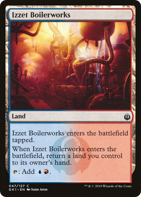 Izzet Boilerworks trading card from Guilds of Ravnica: Guild Kits Izzet Boilerworks - Guilds of Ravnica: Guild Kits Magic: The Gathering trading card
