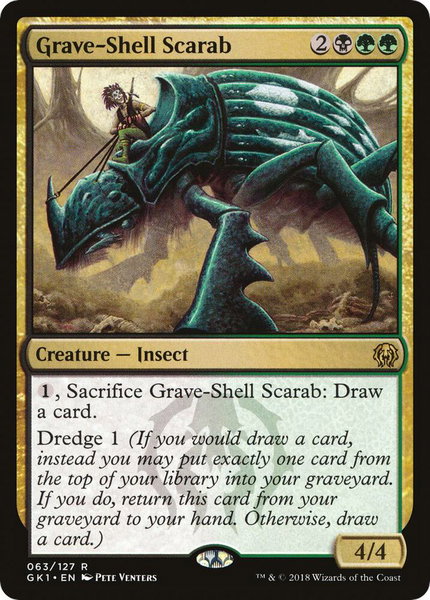 Grave-Shell Scarab trading card from Guilds of Ravnica: Guild Kits Grave-Shell Scarab - Guilds of Ravnica: Guild Kits Magic: The Gathering trading card