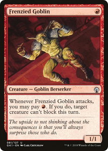 Frenzied Goblin - Guilds of Ravnica: Guild Kits (GR1) #81 - Common Magic: The Gathering Trading Card