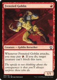 Frenzied Goblin - Guilds of Ravnica: Guild Kits (GR1) #81 - Common Magic: The Gathering Trading Card